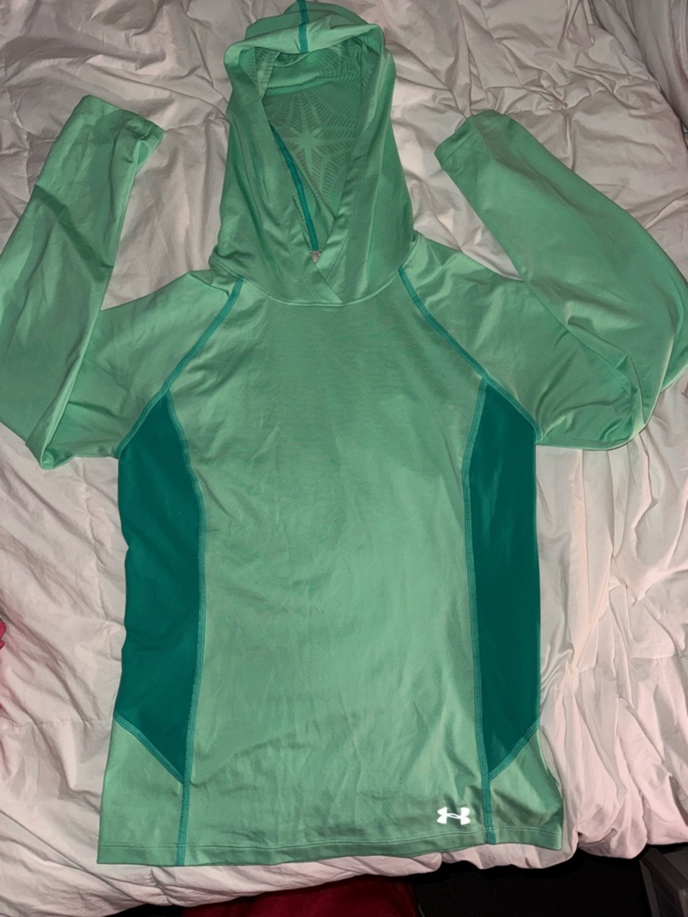 Under Armour Mint Green Athletic Hoodie with Teal Accents